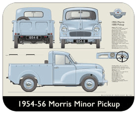 Morris Minor Pickup Series II 1954-56 Place Mat, Small